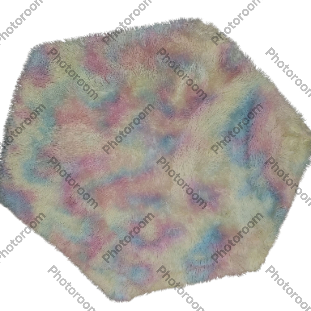 Multicolor Hexagon Shag Rug - Picture 1 of 1